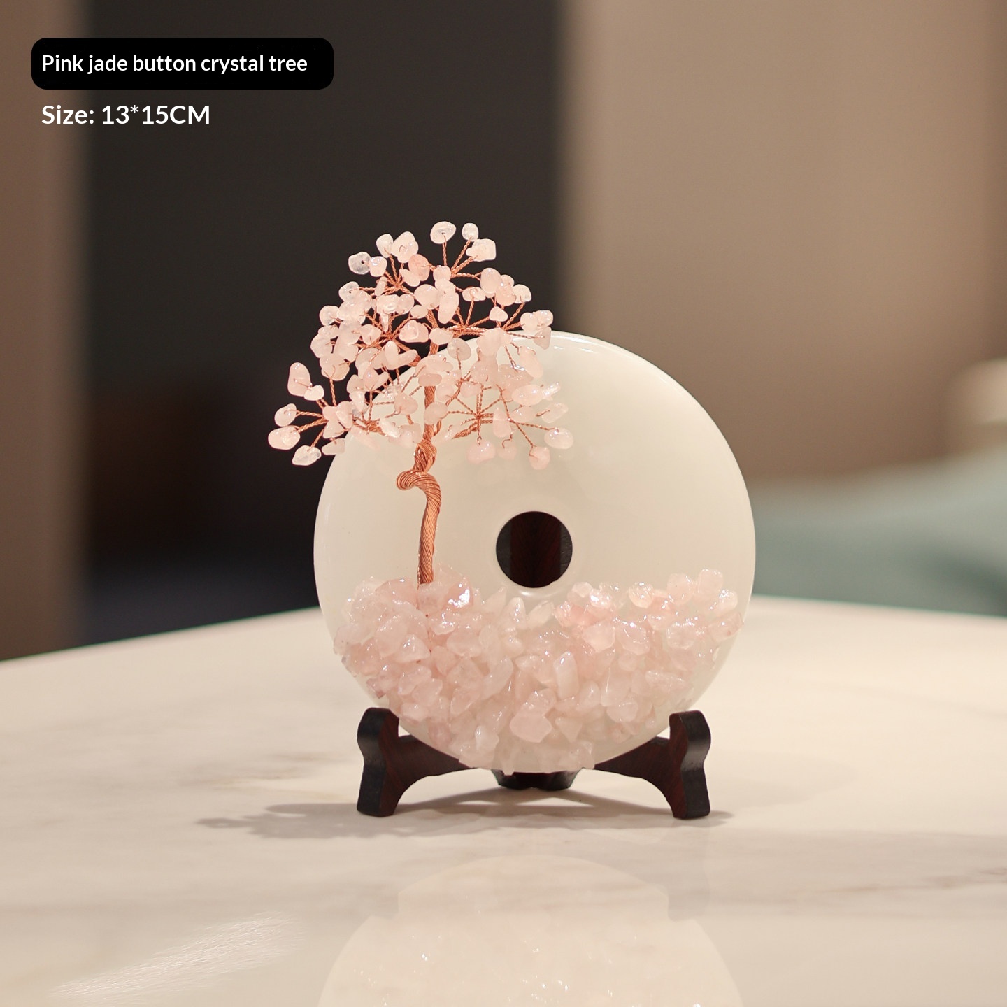 Natural Jade Peace Pendant Amethyst Money Tree Ornament