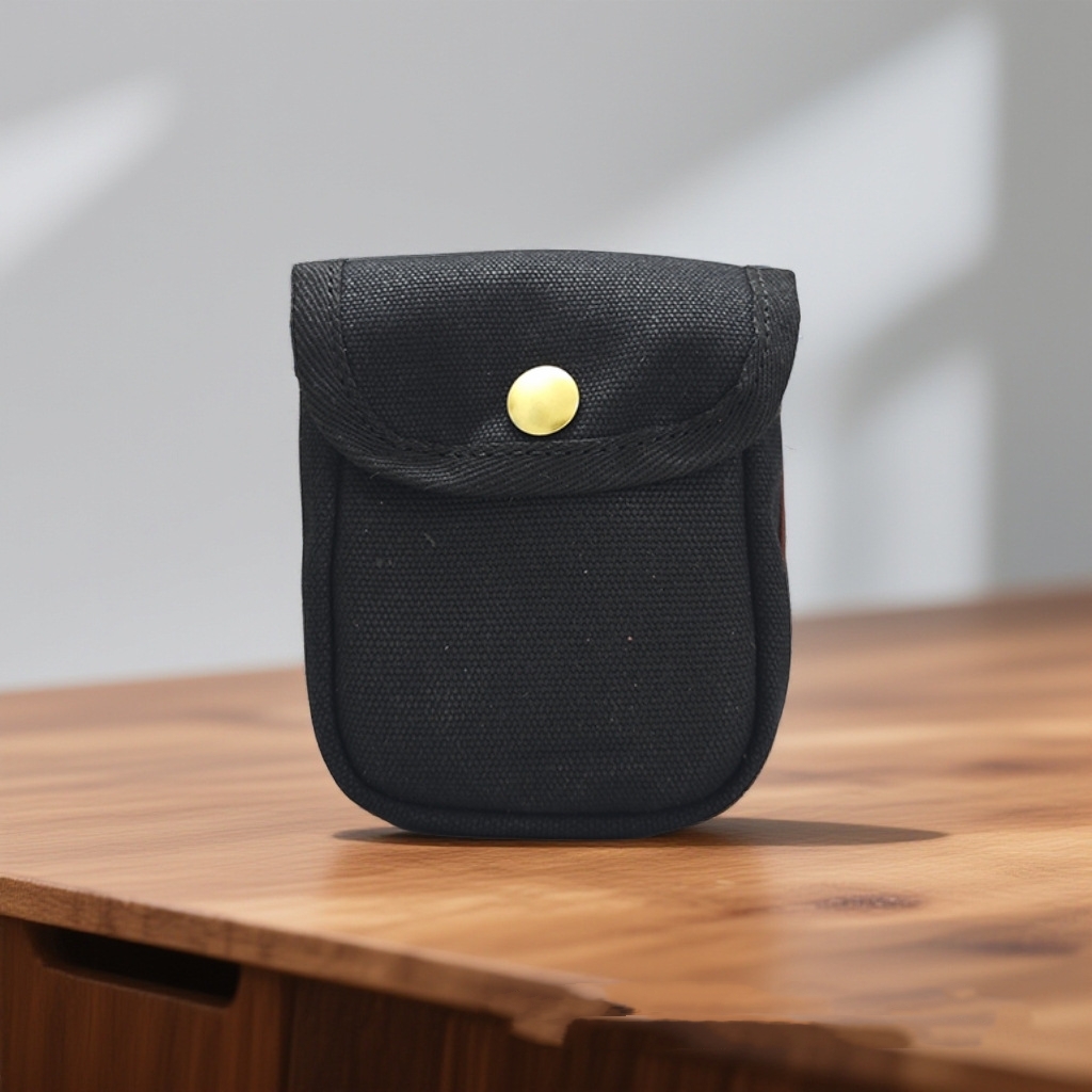 Retro Oil-Waxed Canvas Waist Bag For Men Mini Coin Purse