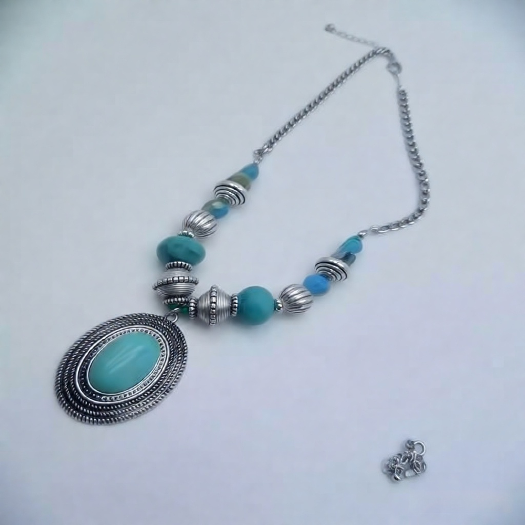 Vintage Turquoise Necklace For Women Jewelry
