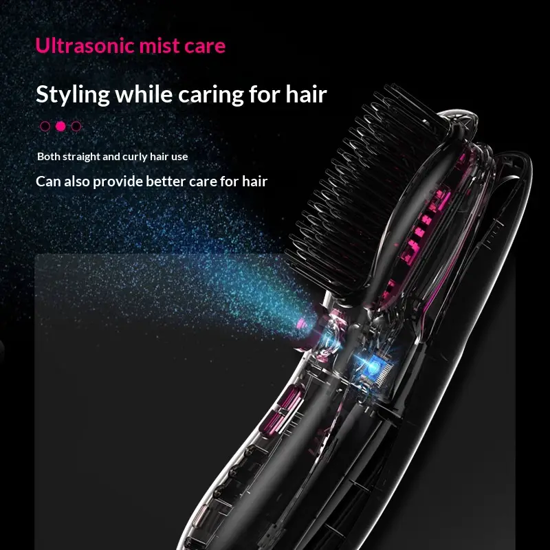 Wireless Negative-Ion Hair Straightener With Spray Function