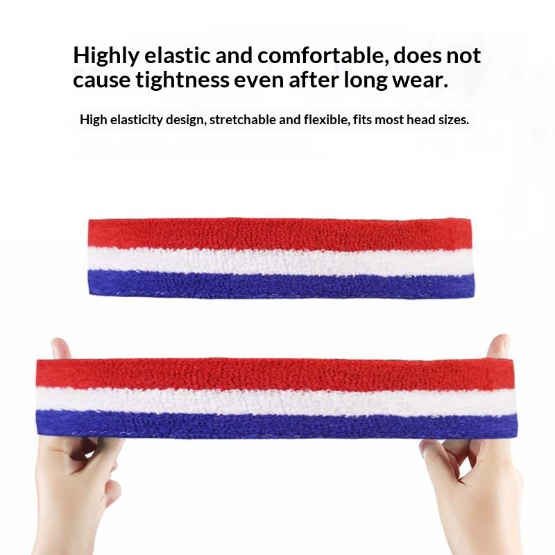Sweat-Absorbing Headband And Wristband Set For Running And Fitness Exercises