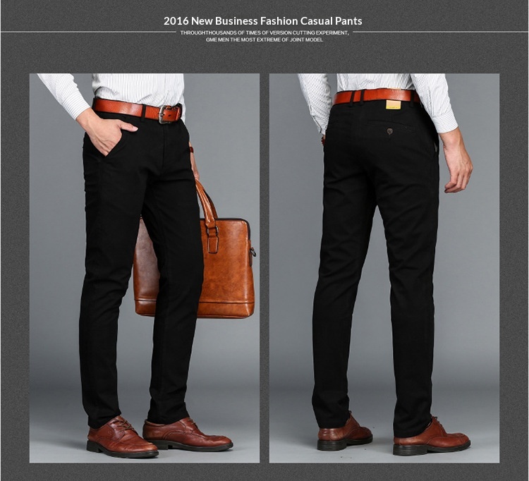 Elastic Mens Casual Pants For Fall And Winter