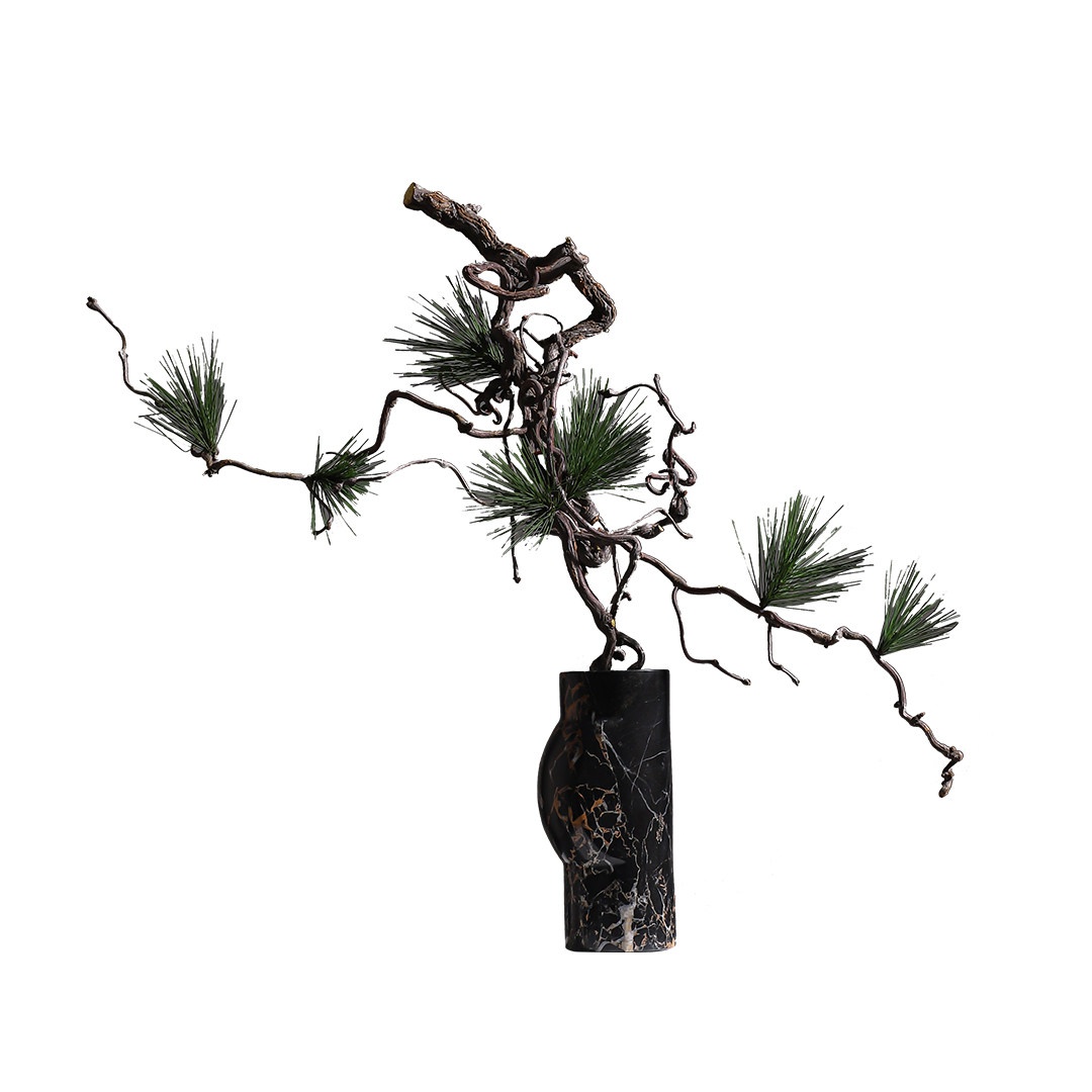 Modern New Chinese-style Handmade Pine Branch Flower Arrangement