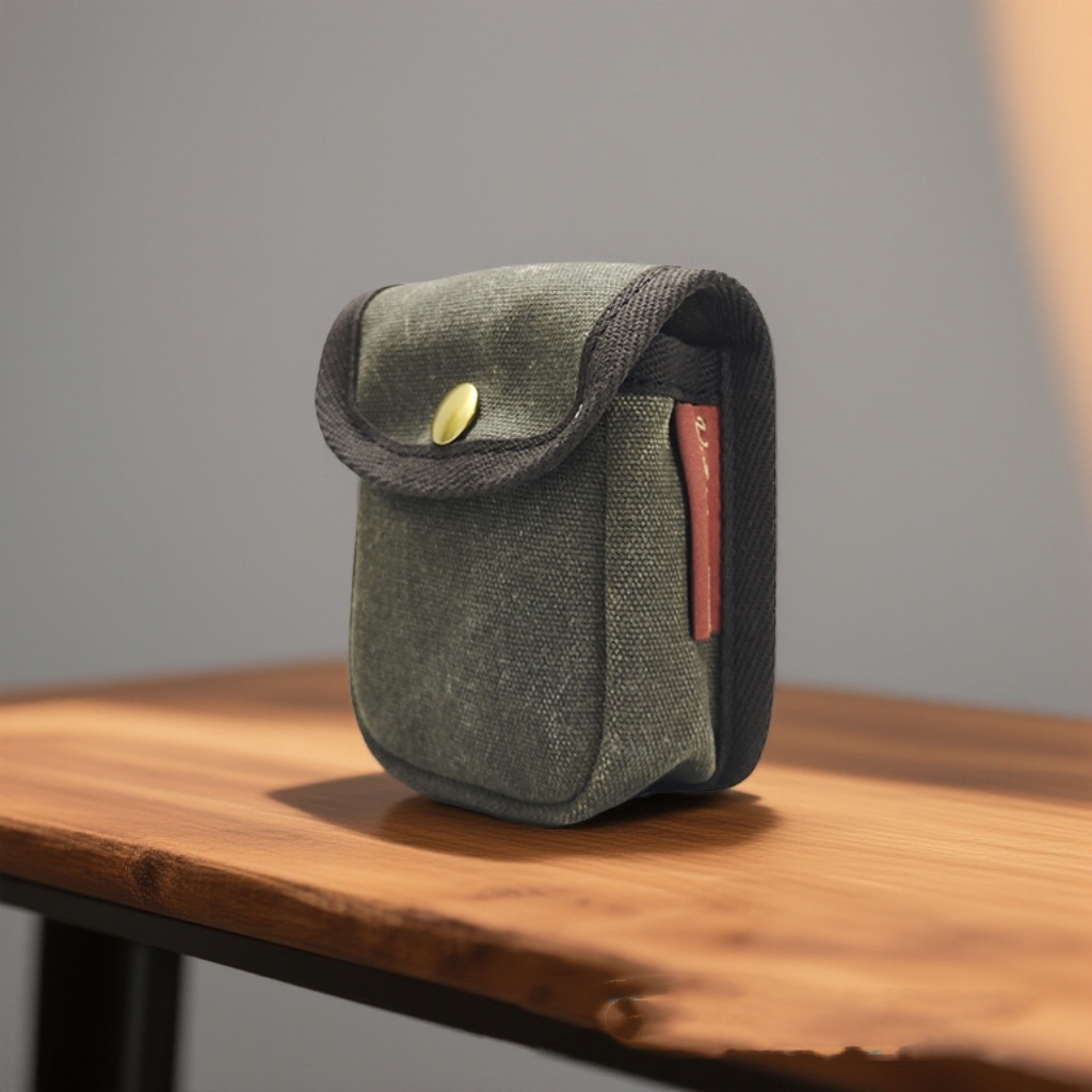 Retro Oil-Waxed Canvas Waist Bag For Men Mini Coin Purse