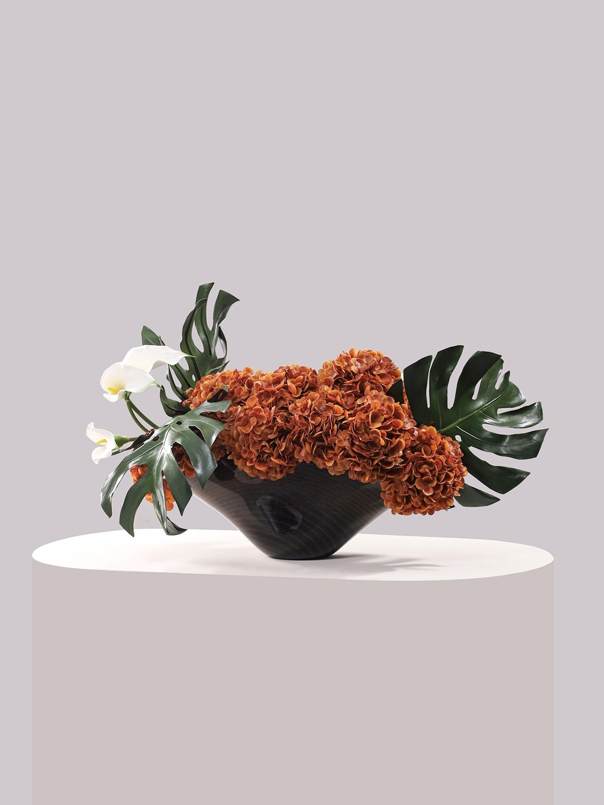 Gold-leaf Black-striped Flower Vase