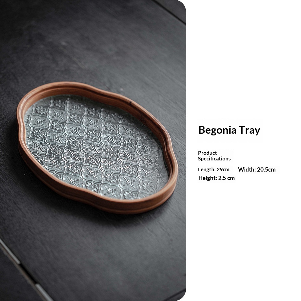 Vintage Glass Teapot Tray Storage Tray