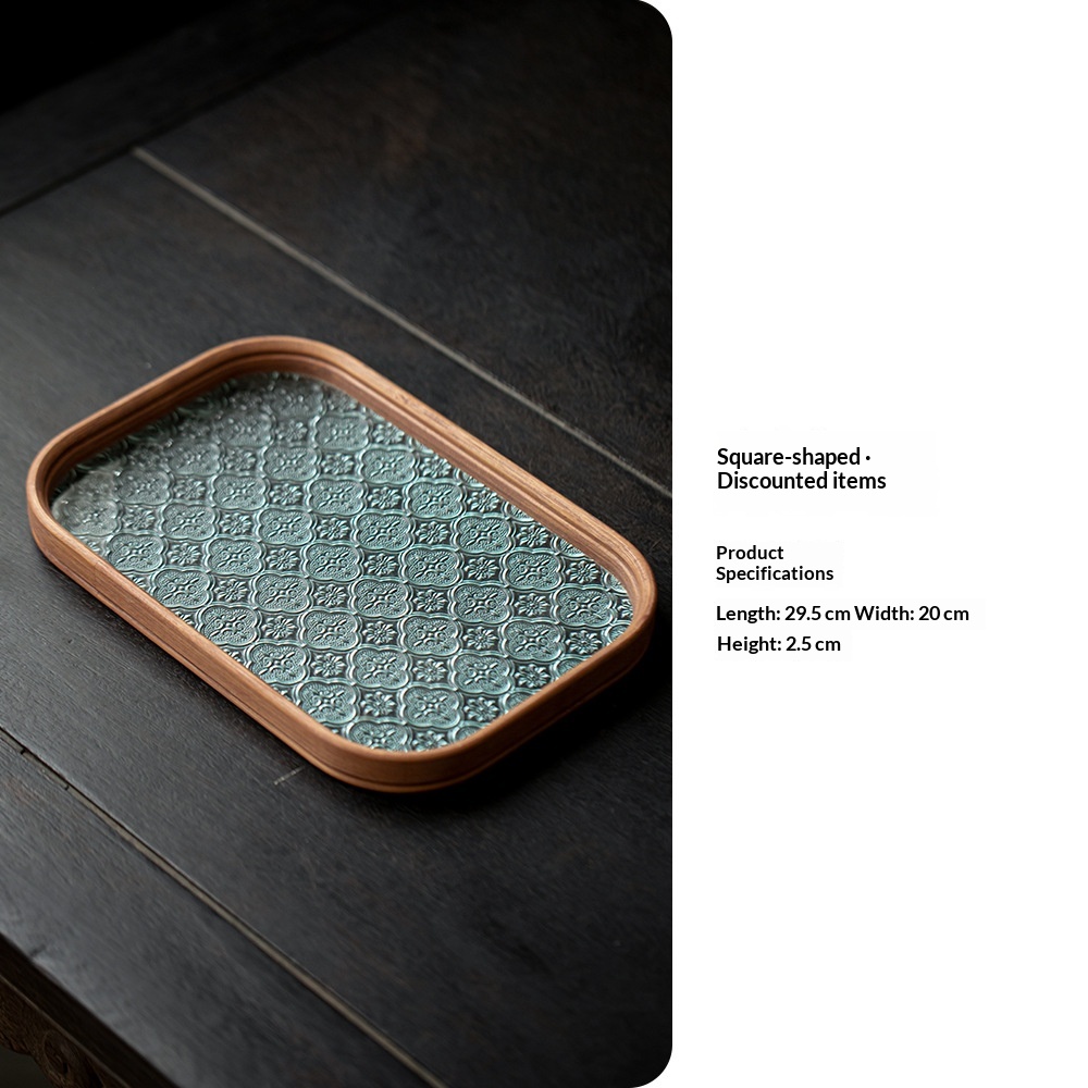 Vintage Glass Teapot Tray Storage Tray