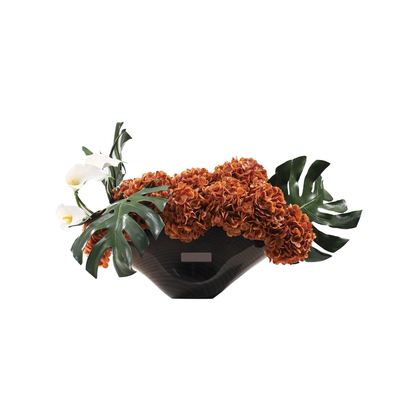 Gold-leaf Black-striped Flower Vase