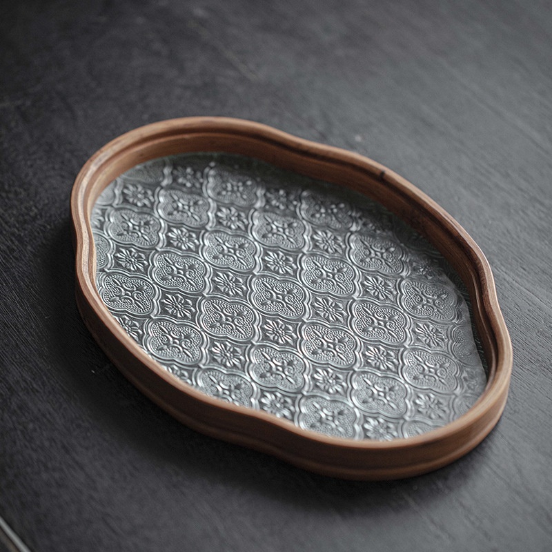 Vintage Glass Teapot Tray Storage Tray