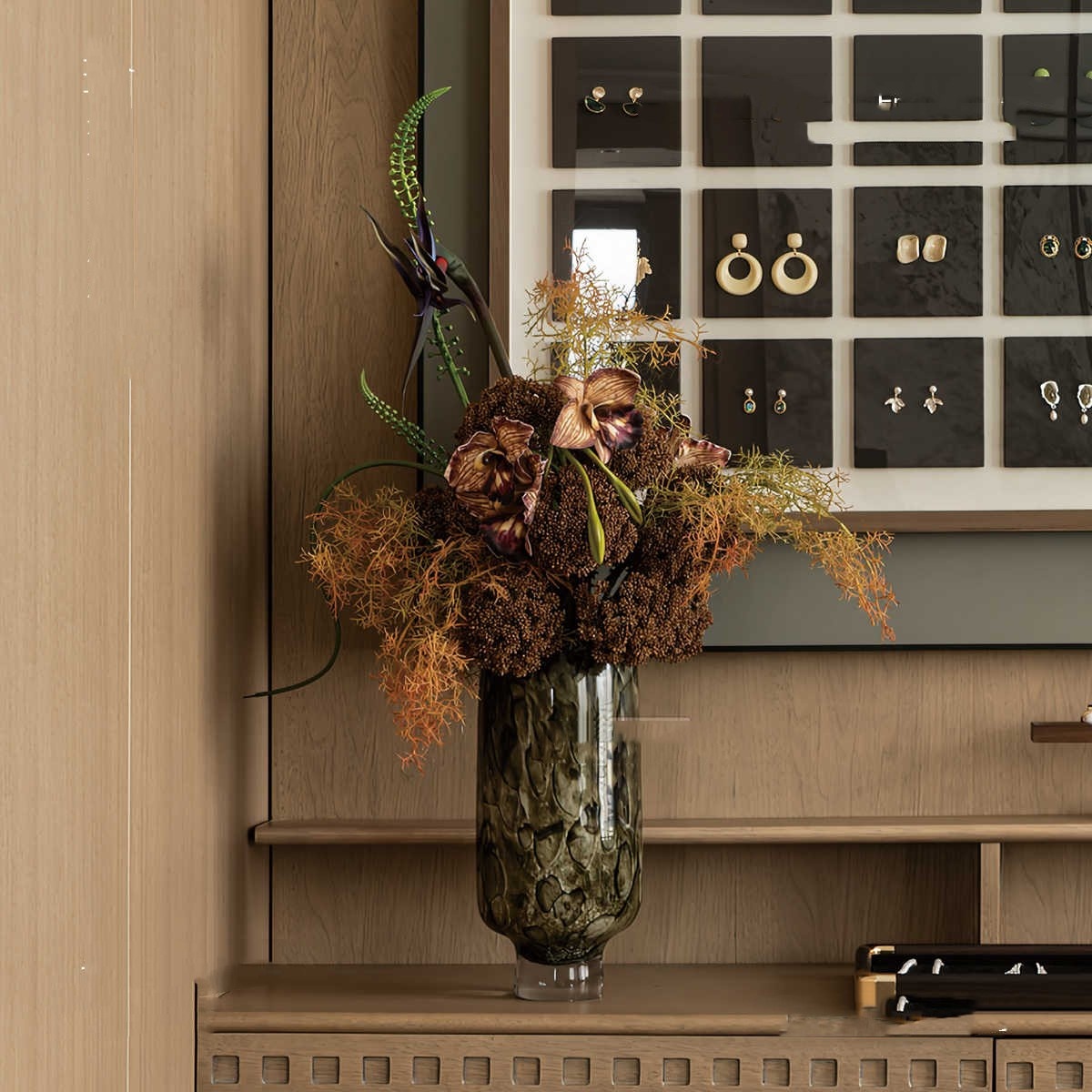 Modern Qingshe Handmade Glazed Flower Ware