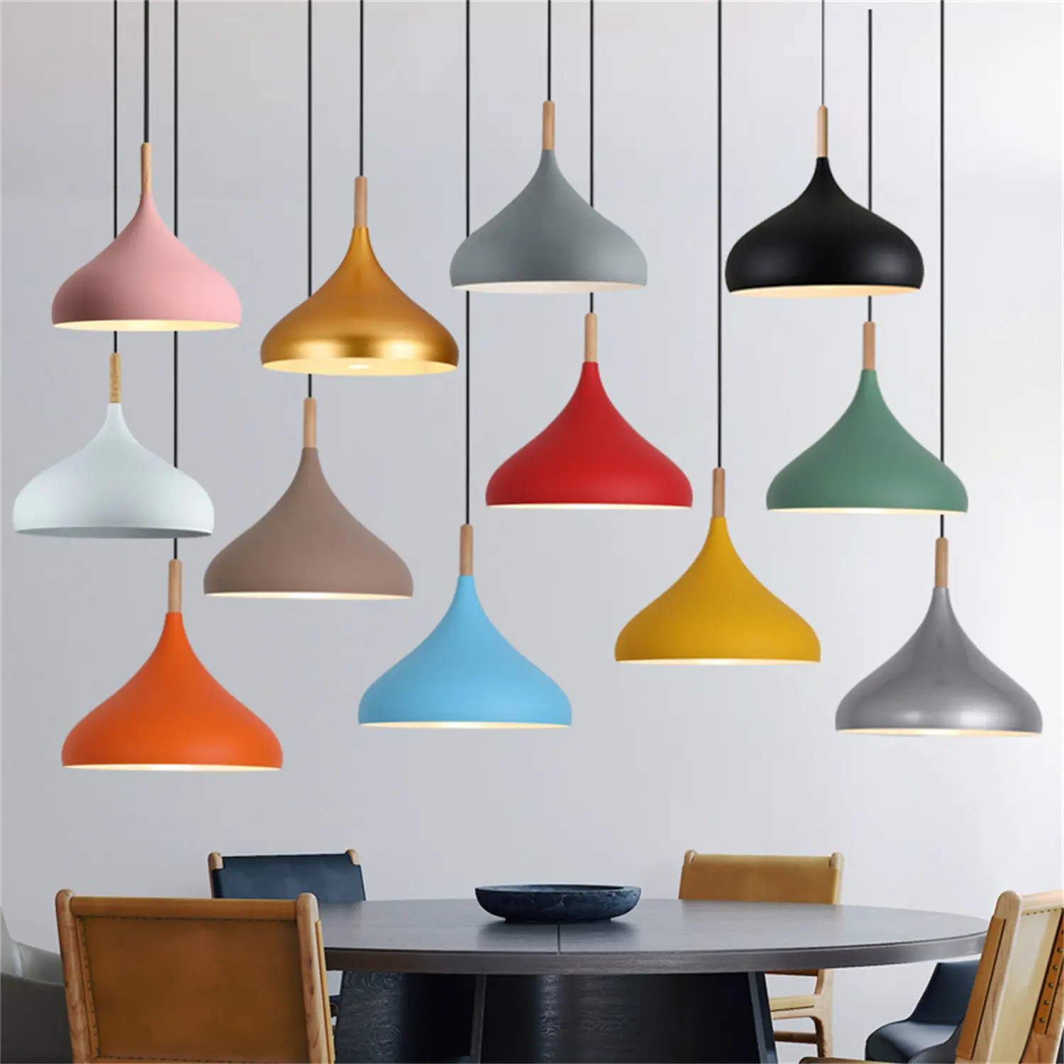Industrial Style Restaurant Chandelier Color Bar