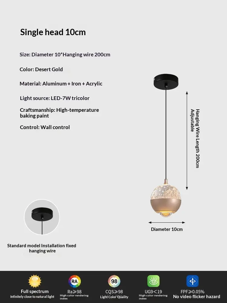 Italian-style Minimalist Bedside Pendant Lightluxury On A Budget