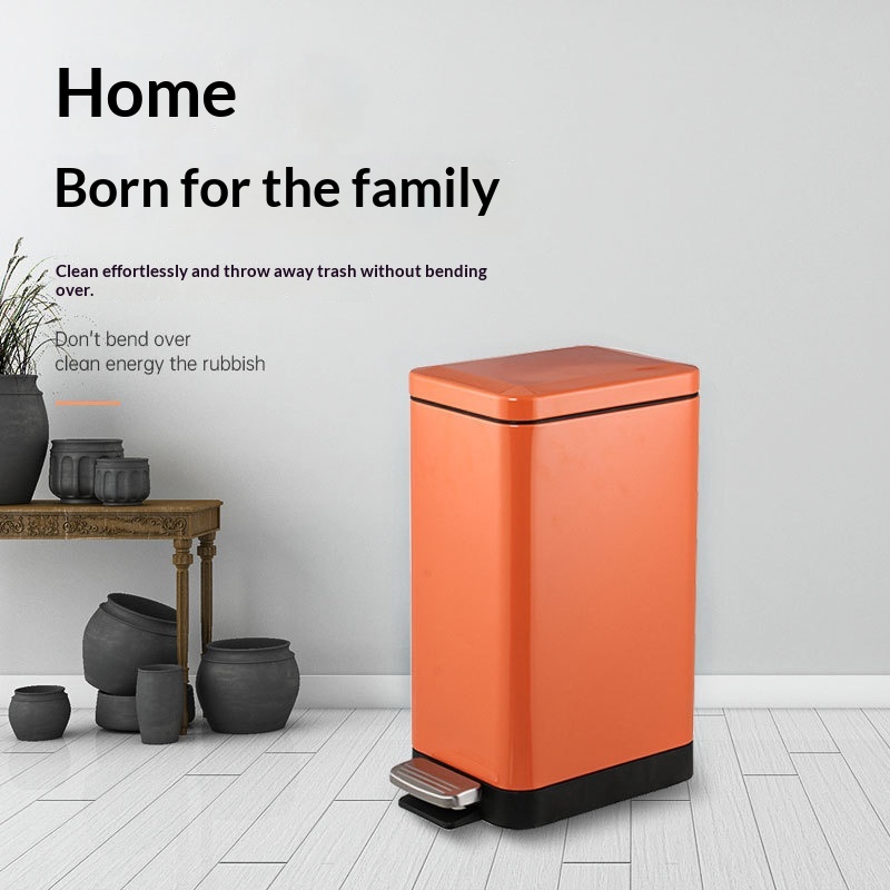 Double-layer Stainless Steel Foot-pedal Trash Can For Home Living Room Bathroom And Office