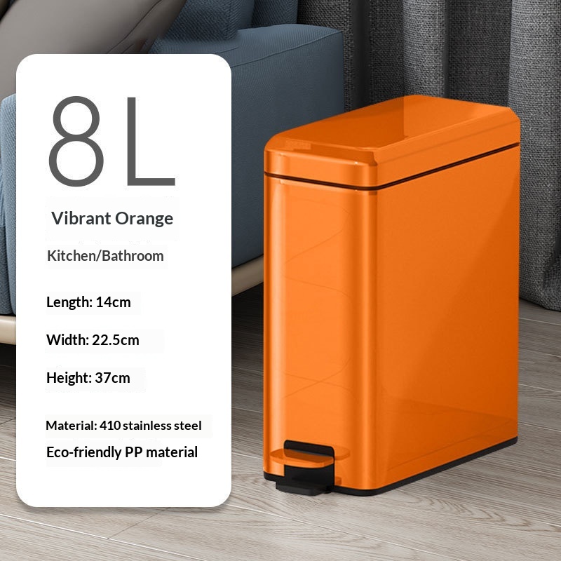 Double-layer Stainless Steel Foot-pedal Trash Can For Home Living Room Bathroom And Office