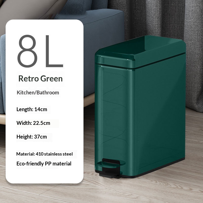 Double-layer Stainless Steel Foot-pedal Trash Can For Home Living Room Bathroom And Office