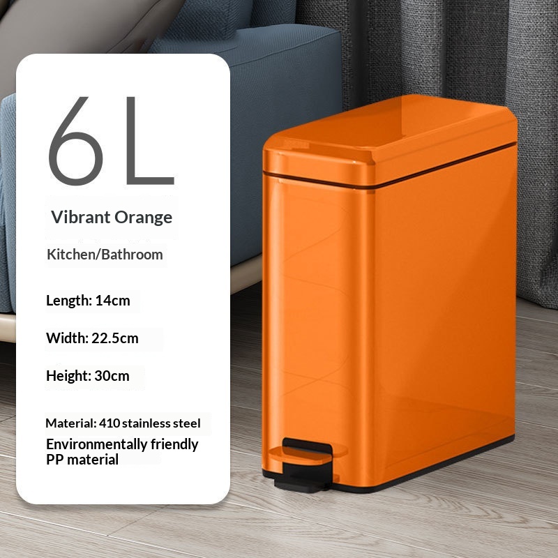 Double-layer Stainless Steel Foot-pedal Trash Can For Home Living Room Bathroom And Office