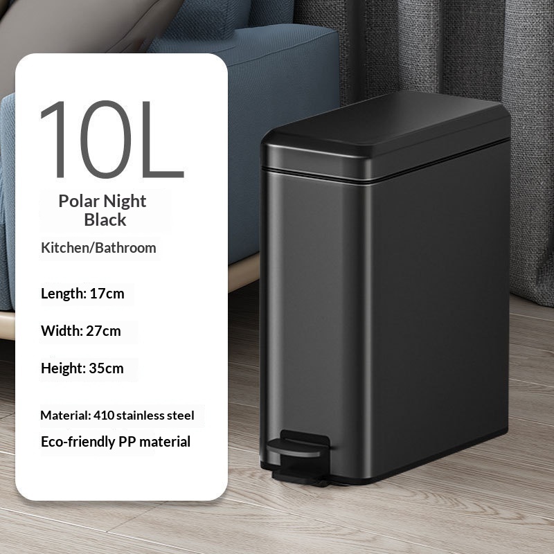 Double-layer Stainless Steel Foot-pedal Trash Can For Home Living Room Bathroom And Office