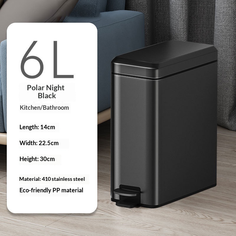 Double-layer Stainless Steel Foot-pedal Trash Can For Home Living Room Bathroom And Office