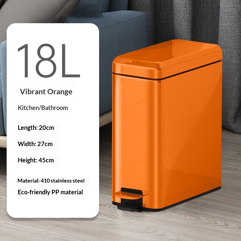 Double-layer Stainless Steel Foot-pedal Trash Can For Home Living Room Bathroom And Office