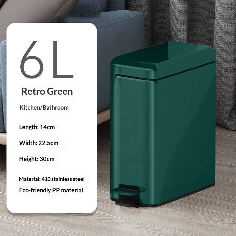 Double-layer Stainless Steel Foot-pedal Trash Can For Home Living Room Bathroom And Office