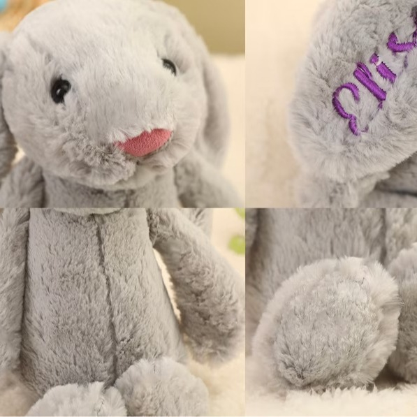 Name Embroidered Easter Rabbit Plush Little Rabbit