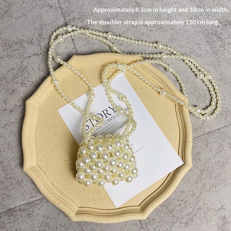 Summer Crossbody Versatile Mini Retro Handwoven Pearl Bag