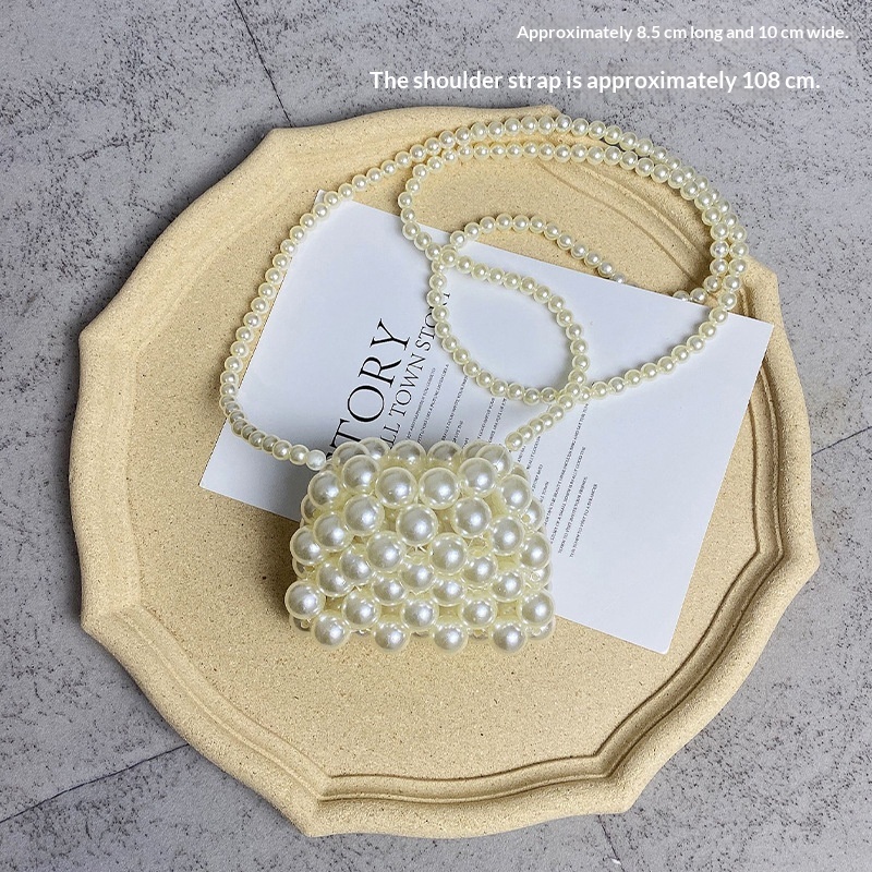 Summer Crossbody Versatile Mini Retro Handwoven Pearl Bag