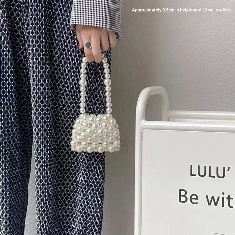 Summer Crossbody Versatile Mini Retro Handwoven Pearl Bag