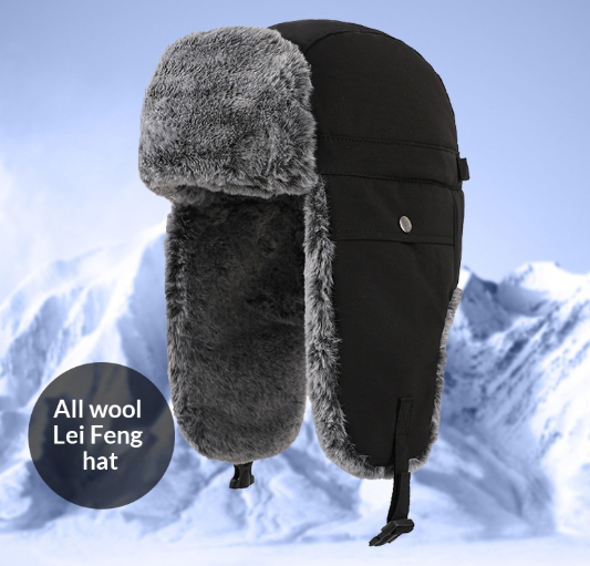 Men's Winter Windproof Ear-Protecting Outdoor Lei Feng Cap