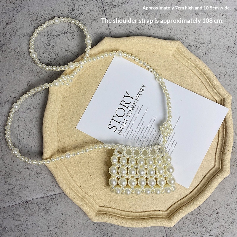 Summer Crossbody Versatile Mini Retro Handwoven Pearl Bag