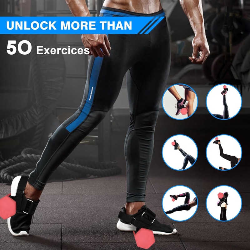 Weightlifting Dumbbell Straps Adjustable-weight Ankle Weight Cuffs Ankle Braces 4