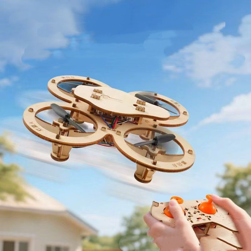 Wooden Assembled DIY Quadcopter Drone