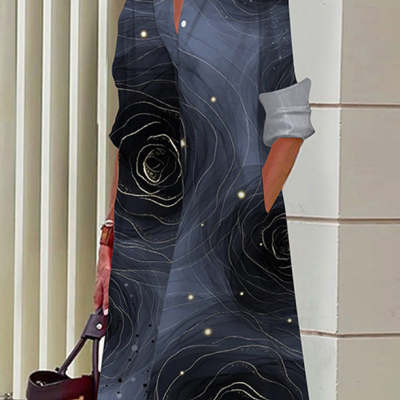 Fashionable And Elegant Polka-Dot Printed Dress For Women