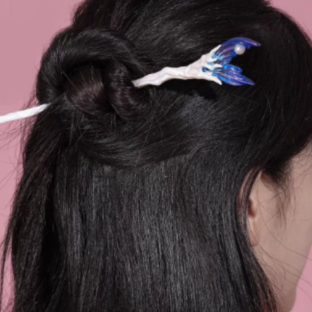 A Hidden Gem Of The Vast Sea Fish-Tail Hairpin, Fairy-Like Style