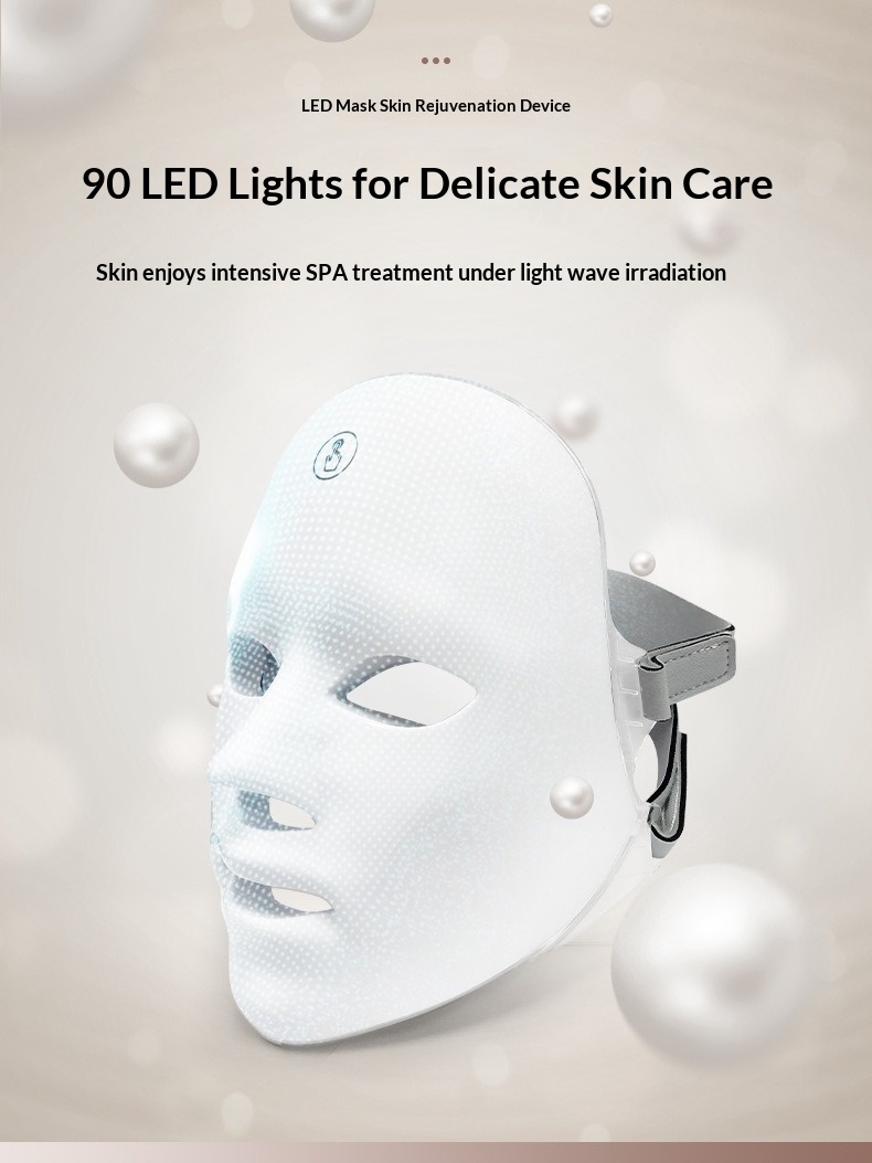 LED Home Beauty Facial Mask With Red And Blue Light