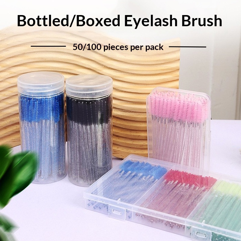 Bottled Crystal-rod Disposable Spiral Colored Mascara Wand
