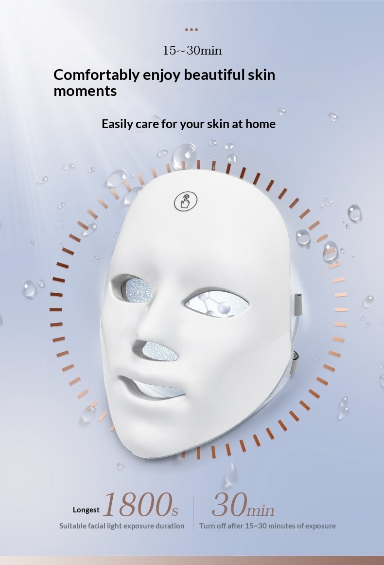 LED Home Beauty Facial Mask With Red And Blue Light