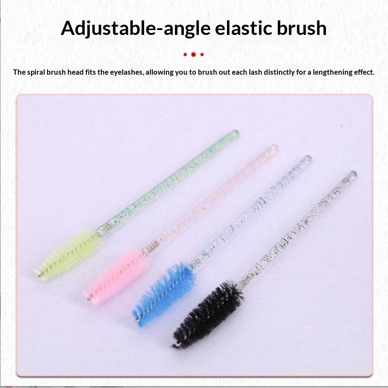 Bottled Crystal-rod Disposable Spiral Colored Mascara Wand