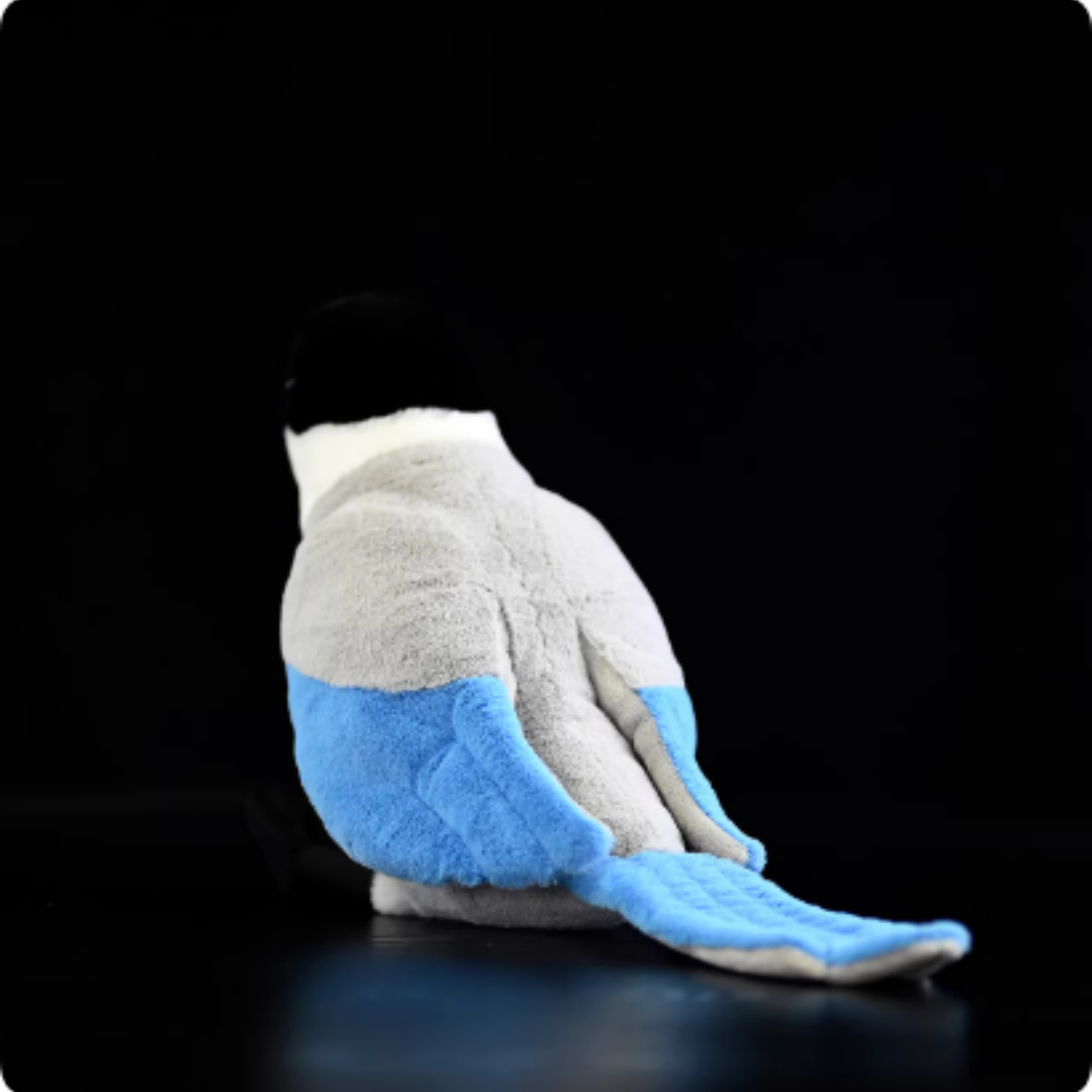 Grey Magpie Plush Toy Grey Magpie Doll Magpie Bird Figurine