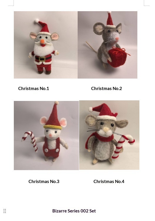 Cross-border Felted Wool Finished Product Valentines Day Mouse Gift Heart-Shaped Felt Mouse Gift