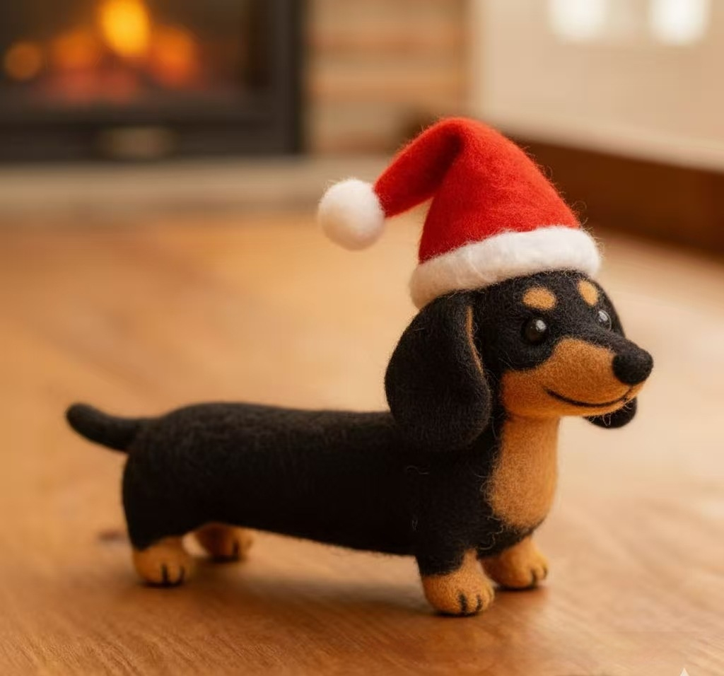 Cross-border Felted Wool Finished Product Valentines Day Mouse Gift Heart-Shaped Felt Mouse Gift