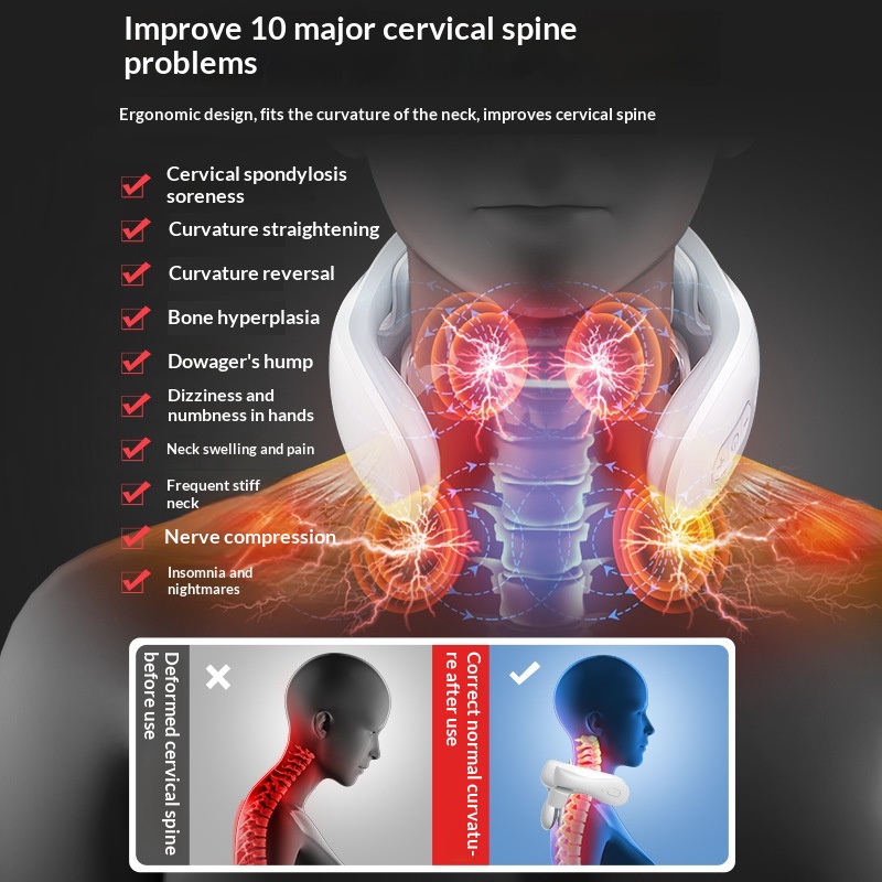 Neck Care Device, Neck-Hanging Multi-Function Heating Neck Massager