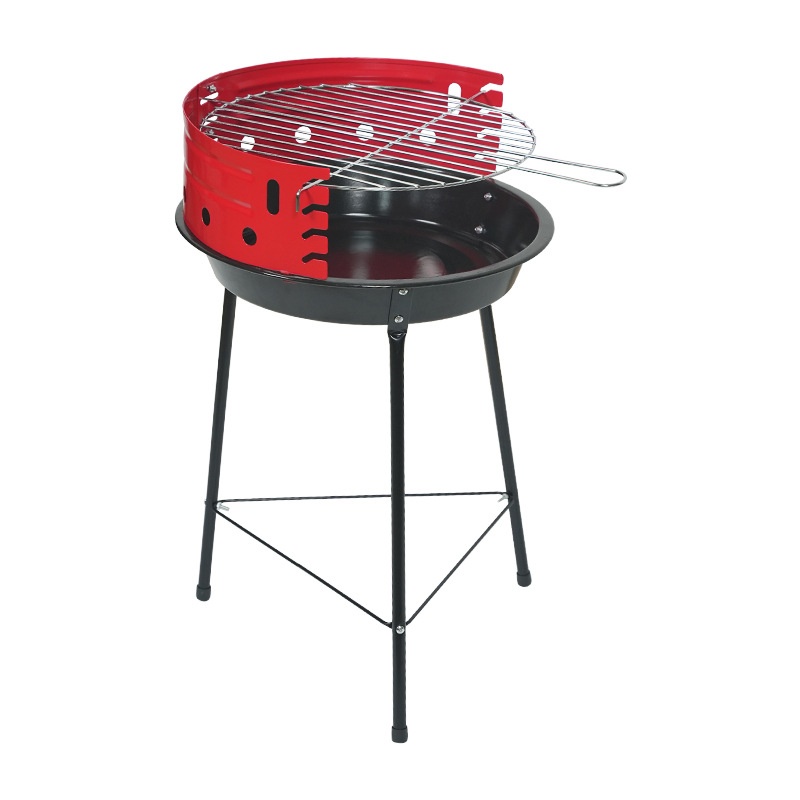 Outdoor BBQ Grill Portable 13-inch Simple Barbecue Rack Charcoal Wood-Fired Grill