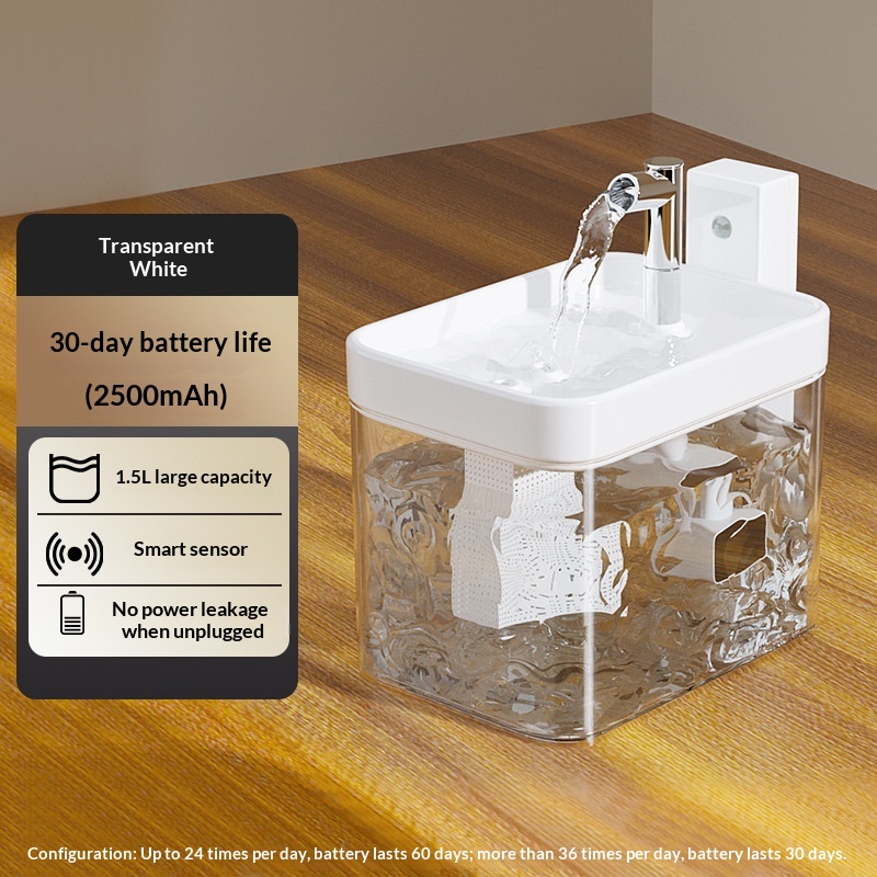 Cat Water Fountain Wireless Sensor Pet Smart Drinking Fountain