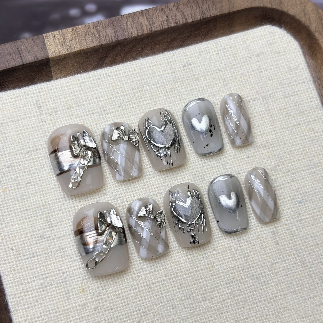 Handmade Wearable Nails Wholesale Finished Product Magic Mirror