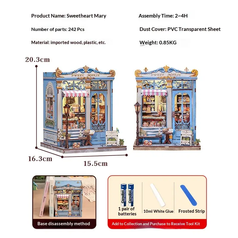 Handmade Miniature Assembly Cottage Model Building Blocks Ornament