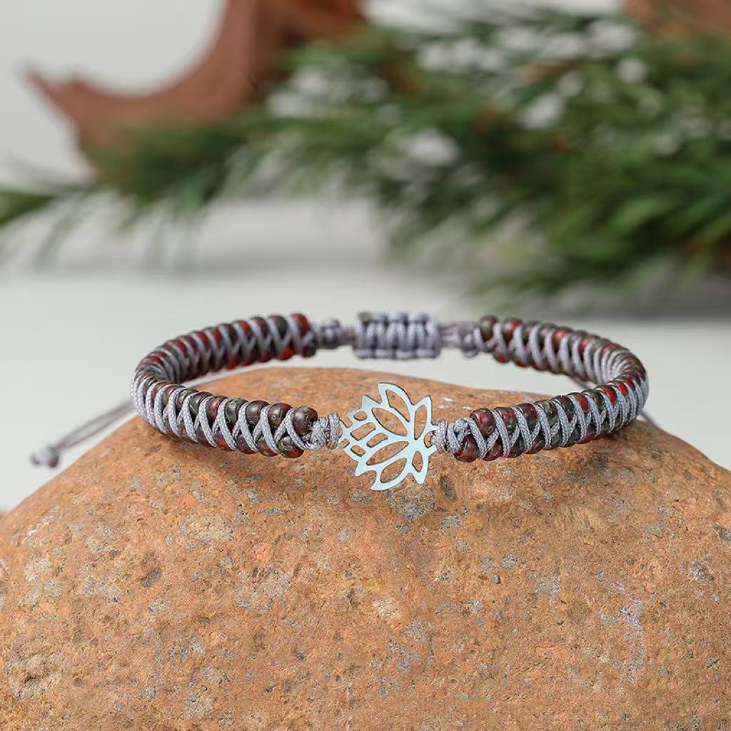 Fashionable Retro Rice Bead Woven Bracelet For Women