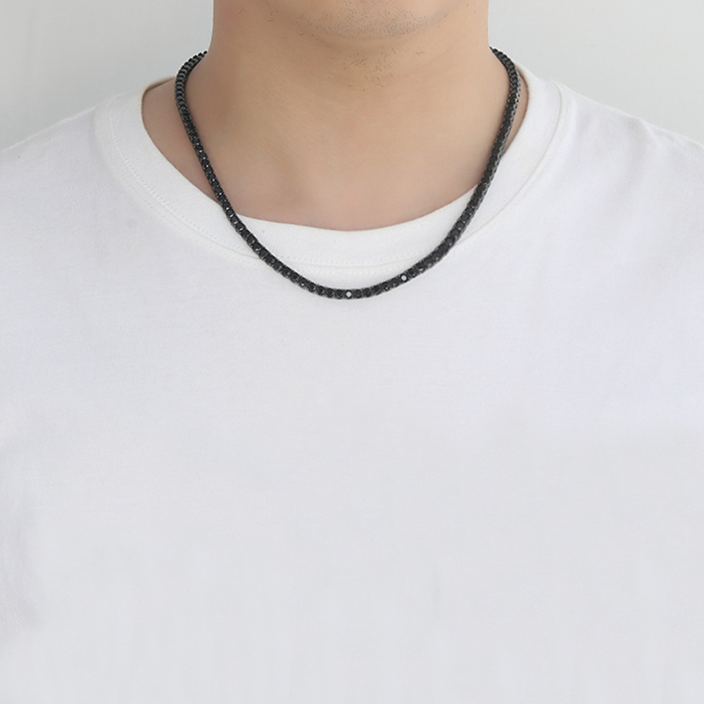 Copper Zirconia Tennis Chain Necklace, picture 3 of 4