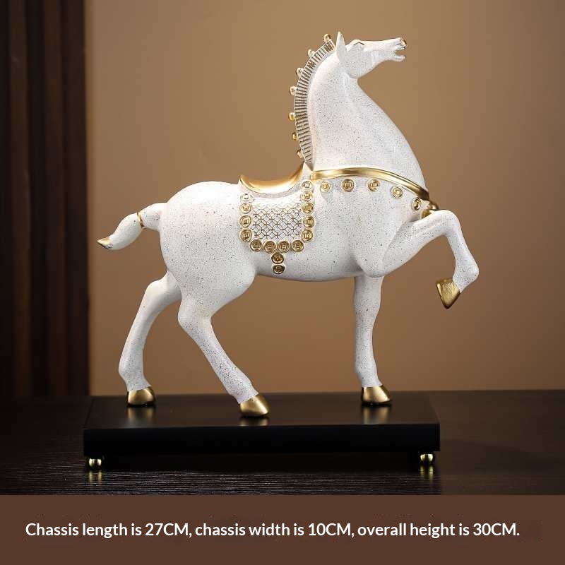 Cheval porte-bonheur résine – coloris bleu céleste