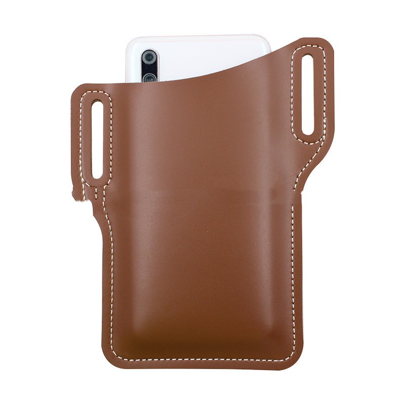 Outdoor Sports Vertical Phone Waist Pouch Leather Case